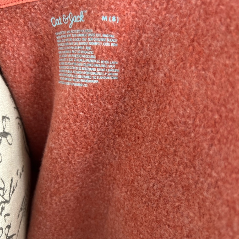 Cat & Jack Red Heart Print Kids Hoodie - Picture 13 of 14